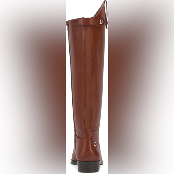 INC International Concepts Cognac Leather Knee-High Women's Riding Boots Aleah - Picture 3 of 13